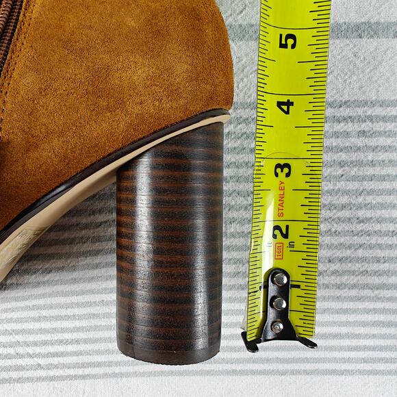 Draper James Brown Suede Ankle Boots Block Heel Size 7.5 NEW - Picture 7 of 10